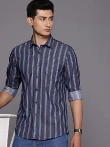 Allen Solly Pure Cotton Custom Slim Fit Striped Casual Shirt