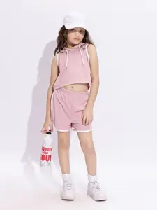 taffykids Girls Hooded Top With Shorts