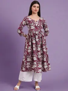 DHAKRE FASHION Women Floral Printed Pure Cotton Kurta