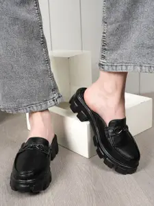 The Roadster Lifestyle Co Women Chunky Backless Casual Loafers