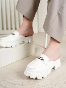 The Roadster Lifestyle Co Women Chunky Backless Casual Loafers