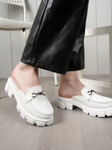 The Roadster Lifestyle Co. Women Chunky Round Toe Casual Horsebit Loafers