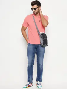 Moda Rapido Men Solid Polo Collar Cotton T-shirt