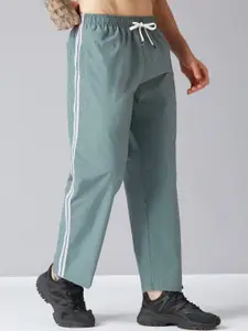 AESTHETIC NATION Men Relaxed-Fit Mid-Rise Track Pants