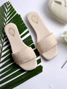 Shoetopia Women Solid Open Toe Flats