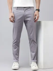 U.S. Polo Assn. Men Textured Austin Super Slim Fit Chino Trousers