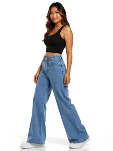 glitchez Women Wide Leg Stretchable Jeans