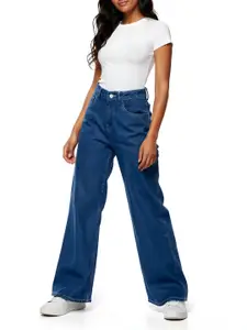 glitchez Women Wide Leg Stretchable Jeans