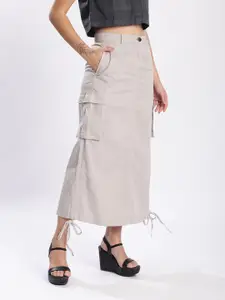 The Roadster Lifestyle Co  Cotton Parachute Midi Skirt