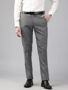 Blackberrys Men Low-Rise Slim-Fit Formal Trousers