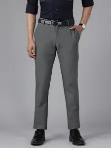 Blackberrys Men Slim Fit Low-Rise Formal Trousers