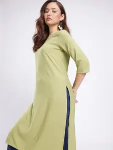 Anouk Rustic Striped Straight Kurta