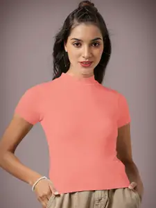 Dream Beauty Fashion Women High Neck Fitted Top