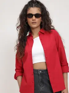 The Roadster Lifestyle Co. Women Boxy Pure Cotton Casual Shirt