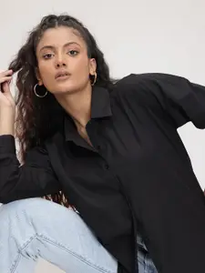 The Roadster Lifestyle Co. Women Boxy Pure Cotton Casual Shirt