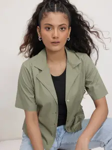 The Roadster Lifestyle Co. Women Boxy Pure Cotton Casual Shirt