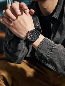 Daniel Hechter Paris Monceau Collection Analoge Watch for Men with Textured Octagone Dial