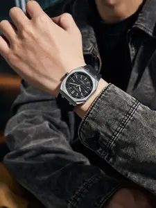 Daniel Hechter Paris Monceau Collection Analoge Watch for Men with Textured Octagone Dial