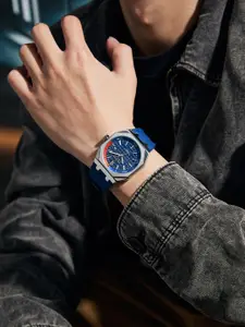 Daniel Hechter Paris Monceau Collection Analoge Watch for Men with Textured Octagone Dial