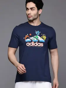 ADIDAS Logo Printed Pure Cotton T-shirt