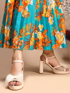 JM Looks Women Comfortable Sole Attractive Design Open Toe Platform Block Sandal