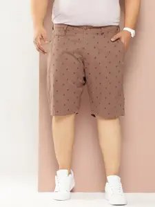 Thomas Scott Men Plus Size Regular Fit Mirco Ditsy Printed Woven Outdoor Shorts