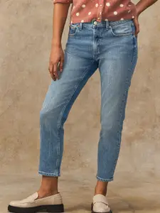 NEXT Women Regular Fit Mid-Rise Light Fade Stretchable Cropped Jeans