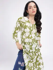 Anouk Rustic Floral Printed Straight Kurta
