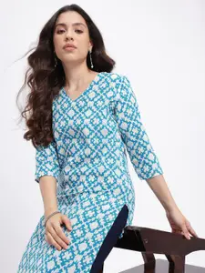 Anouk Rustic V-Neck Printed Straight Kurta