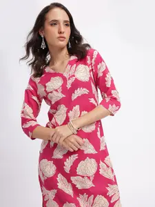 Anouk Rustic Floral Print Straight Kurta