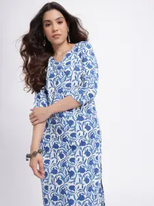 Anouk Rustic Floral Print Straight Kurta