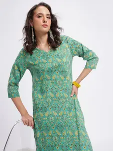 Anouk Rustic Ethnic Print Straight Kurta