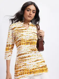 Anouk Rustic Printed Mandarin Collar Kurti