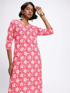 Anouk Rustic Floral Printed Straight Kurta