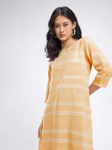 Anouk Rustic Striped Straight Kurta