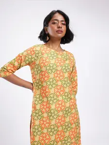 Anouk Rustic Floral Printed Kurta