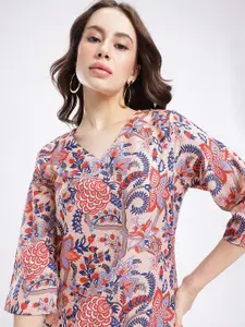 Anouk Rustic Floral Printed Kurta
