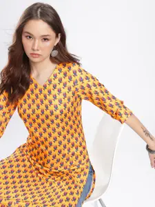 Anouk Rustic Floral Printed Kurta