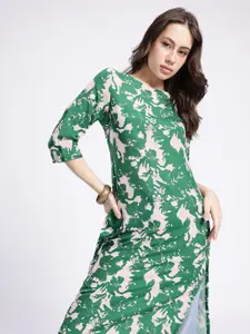 Anouk Rustic Abstract Printed Straight Kurta