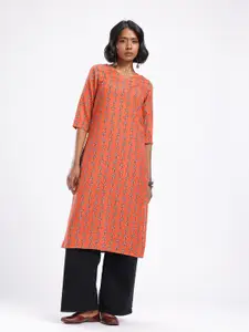 Anouk Rustic Floral Printed Kurta