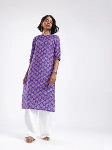 Anouk Rustic Floral Printed Straight Kurta