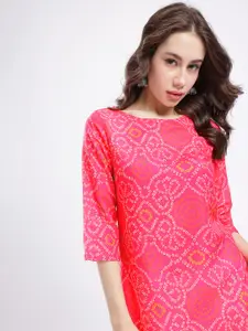 Anouk Rustic Bandhani Printed Kurta