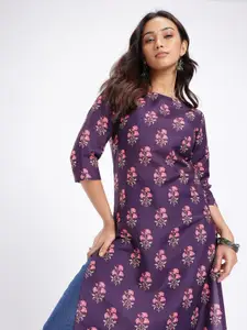Anouk Rustic Floral Printed Kurta