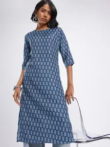 Anouk Rustic Floral Printed Kurta