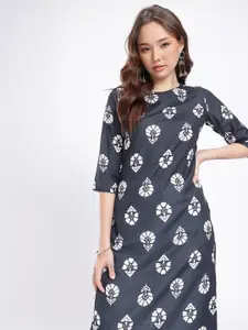 Anouk Rustic Floral Printed Straight Kurta