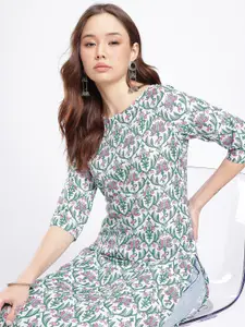 Anouk Rustic Indie Floral Printed Straight Kurta