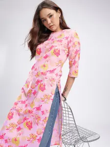 Anouk Rustic Floral Printed Straight Kurta