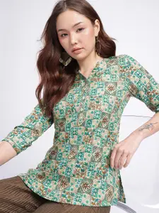 Anouk Rustic Geometric Printed Kurti