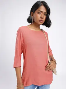 Anouk Rustic Horizontal Striped Straight Kurti