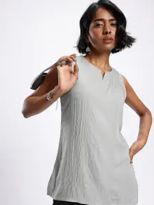 Anouk Rustic Striped Sleeveless Kurti